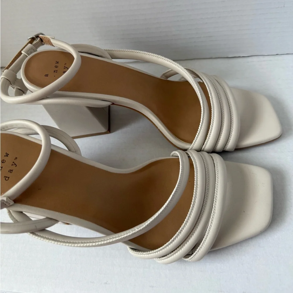 A New Day Off-White Strappy Sandals - Picture 4 of 6